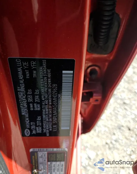 2021 Hyundai Elantra Sel from USA, damaged, VIN 5NPLM4AG6MH029628